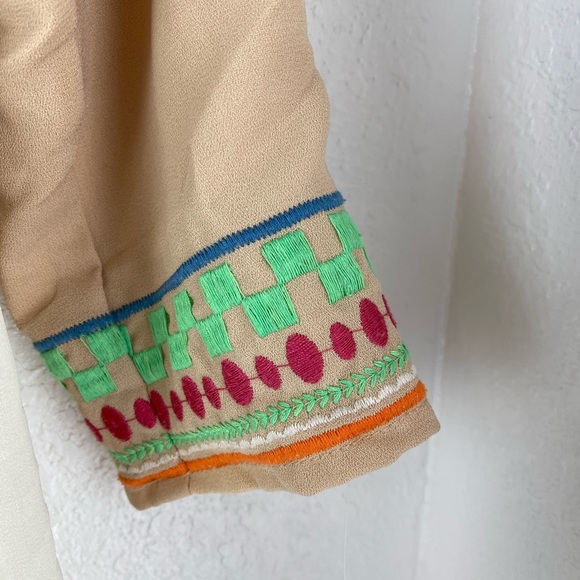 Champagne & Strawberry EMBROIDERED RUFFLE JACKET - Picture 9 of 16